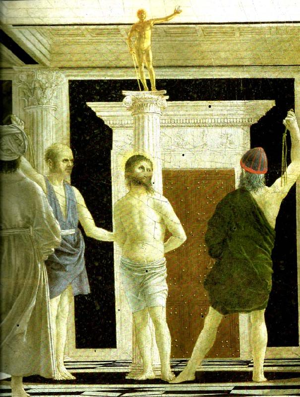 Piero della Francesca the flagellation, detail